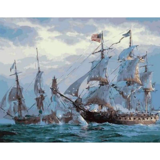 Boat Diy Paint By Numbers Kits ZXQ1076 - NEEDLEWORK KITS