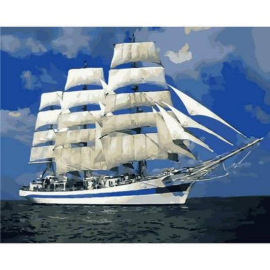 Boat Diy Paint By Numbers Kits ZXQ1257 - NEEDLEWORK KITS