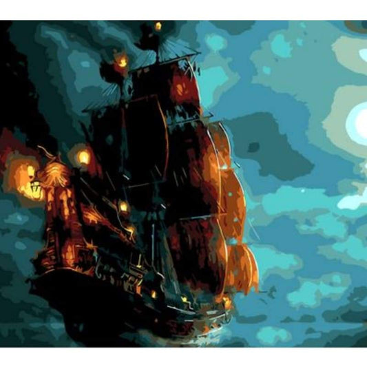 Boat Diy Paint By Numbers Kits ZXQ182-19 - NEEDLEWORK KITS