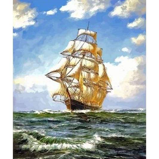 Boat Diy Paint By Numbers Kits ZXQ2761 - NEEDLEWORK KITS