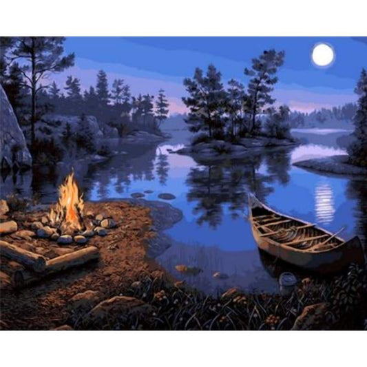 Boat Diy Paint By Numbers Kits ZXQ872 - NEEDLEWORK KITS