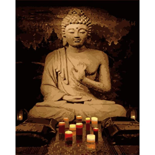 Buddha Diy Paint By Numbers Kits WM-226 - NEEDLEWORK KITS