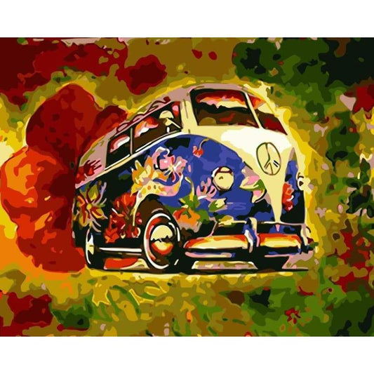 Bus Diy Paint By Numbers Kits WM-1155 - NEEDLEWORK KITS
