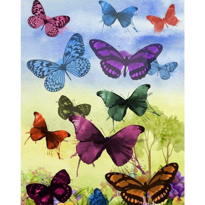 Butterfly Diy Paint By Numbers Kits PBN93090 - NEEDLEWORK KITS