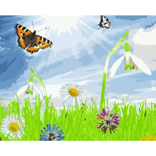 Butterfly Diy Paint By Numbers Kits WM-1002 - NEEDLEWORK KITS