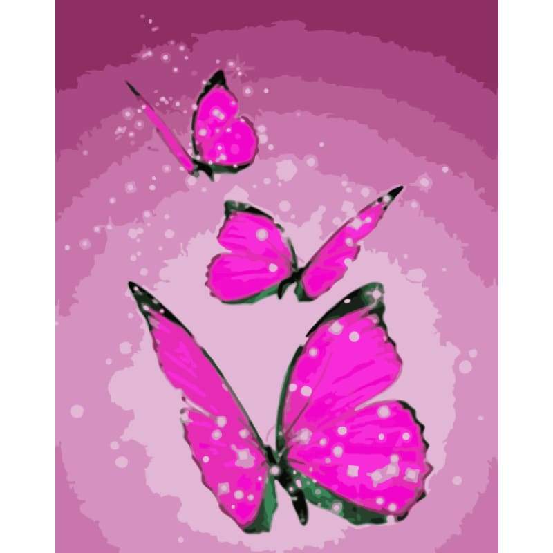 Butterfly Diy Paint By Numbers Kits WM-1555 - NEEDLEWORK KITS