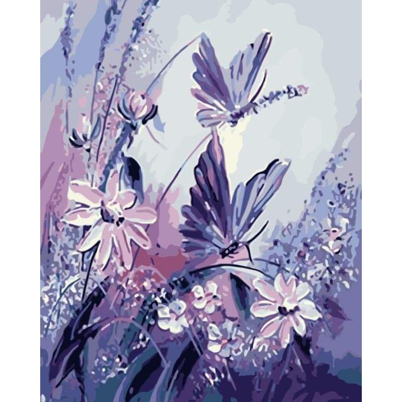 Butterfly Diy Paint By Numbers Kits WM-645 - NEEDLEWORK KITS