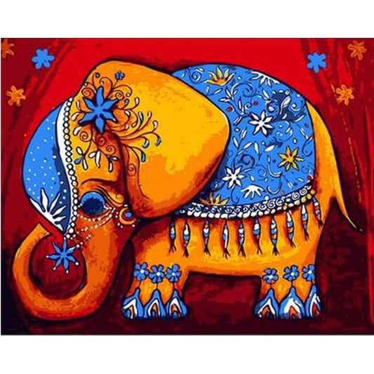 Cartoon Elephant Diy Paint By Numbers Kits PBN95210 - NEEDLEWORK KITS