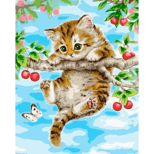 Cat Diy Paint By Numbers Kits WM-116 - NEEDLEWORK KITS