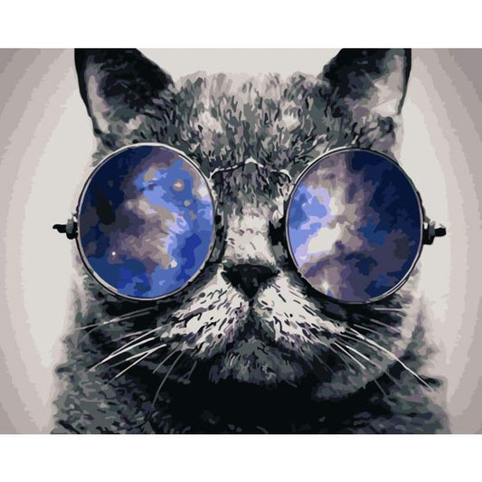 Cat Diy Paint By Numbers Kits WM-736 - NEEDLEWORK KITS