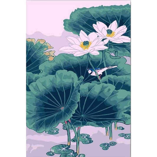 Chinese Style Lotus Diy Paint By Numbers Kits VM94124 - NEEDLEWORK KITS