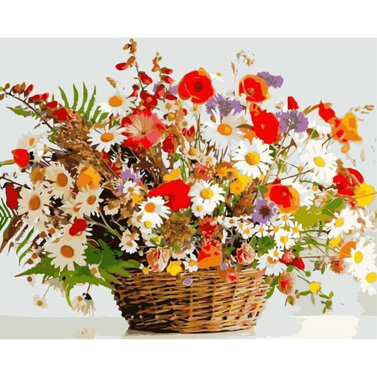 Chrysanthemum Diy Paint By Numbers Kits WM-595 - NEEDLEWORK KITS