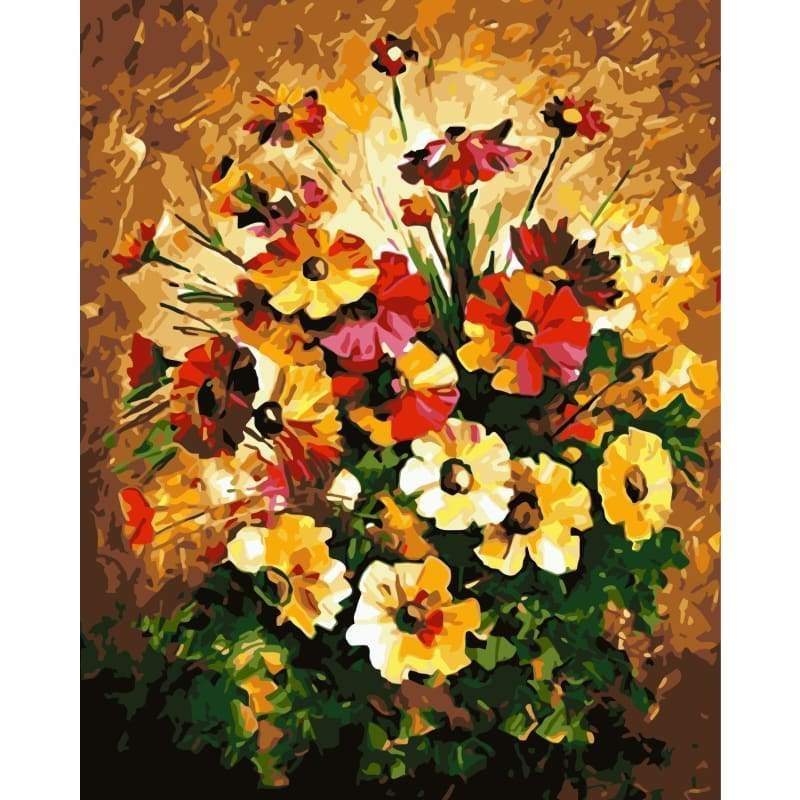 Chrysanthemum Diy Paint By Numbers Kits WM-979 - NEEDLEWORK KITS