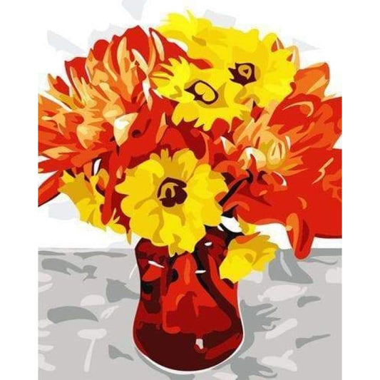 Chrysanthemum Diy Paint By Numbers Kits ZXB529 - NEEDLEWORK KITS