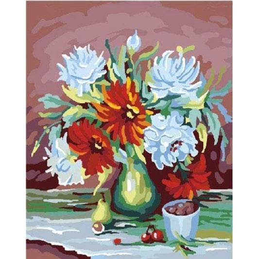 Chrysanthemum Diy Paint By Numbers Kits ZXE275 - NEEDLEWORK KITS