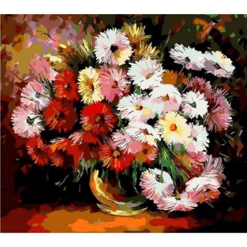Chrysanthemum Diy Paint By Numbers Kits ZXQ087 - NEEDLEWORK KITS
