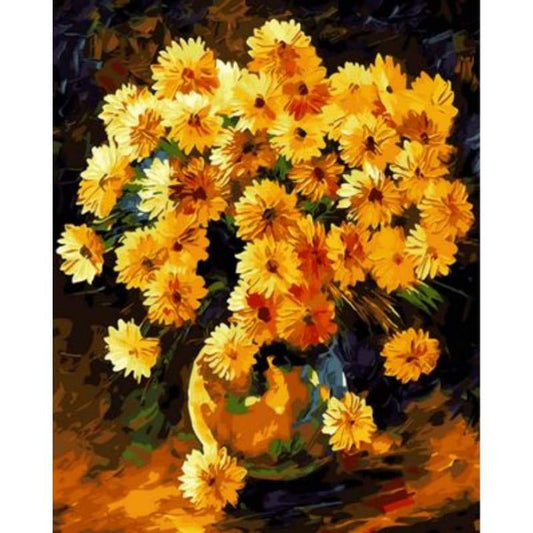 Chrysanthemum Diy Paint By Numbers Kits ZXQ1460 - NEEDLEWORK KITS