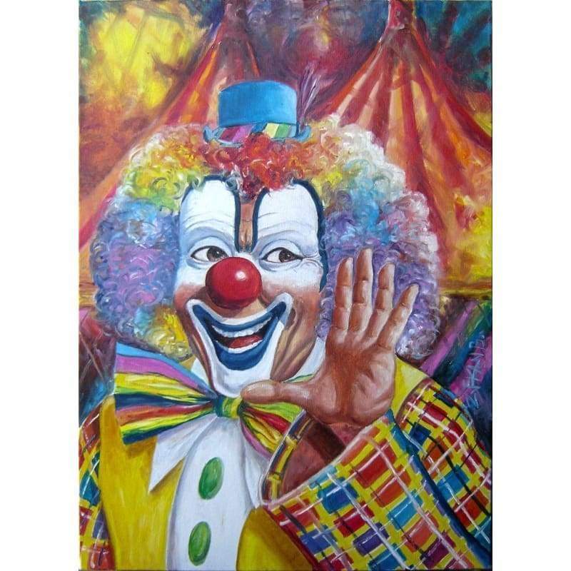 Clown Diy Paint By Numbers Kits QFA90081 - NEEDLEWORK KITS
