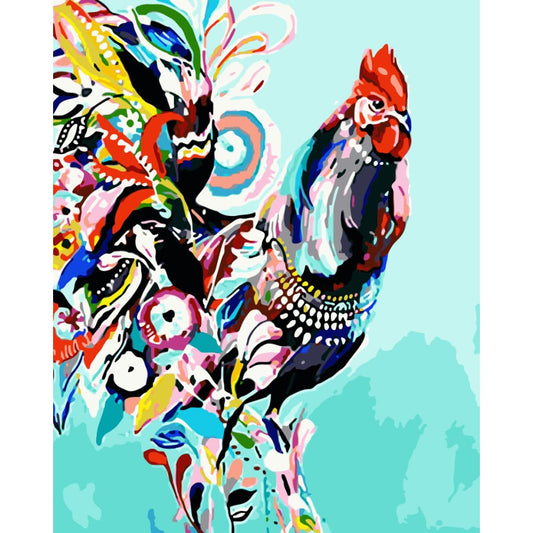 Cock Diy Paint By Numbers Kits WM-699 - 222