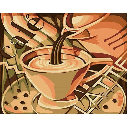 Coffee Diy Paint By Numbers Kits PBN91606 - NEEDLEWORK KITS
