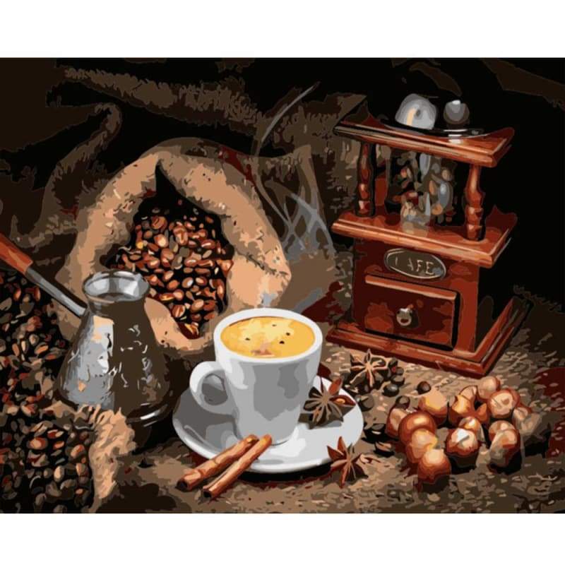 Coffee Diy Paint By Numbers Kits PBN97601 - NEEDLEWORK KITS