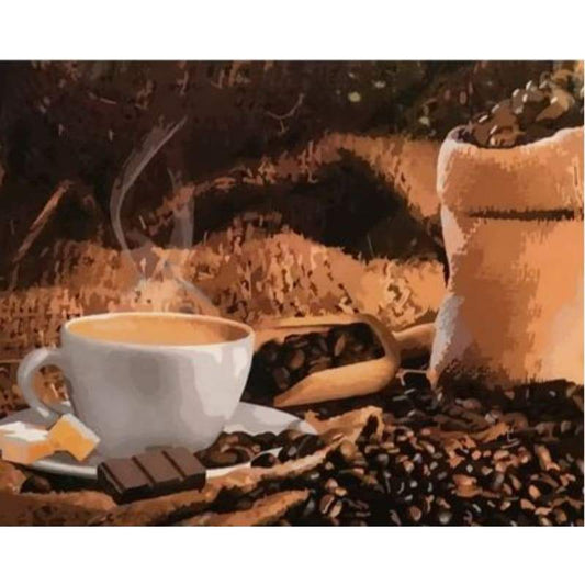 Coffee Paint By Numbers Kits Q1951-23 - NEEDLEWORK KITS
