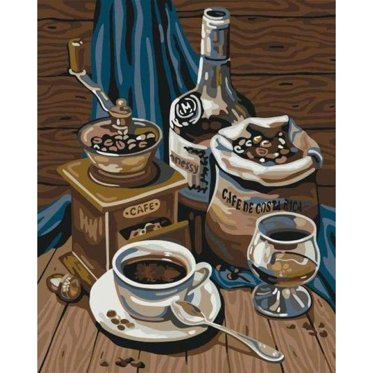 Coffee Paint By Numbers Kits WM-1433 - NEEDLEWORK KITS