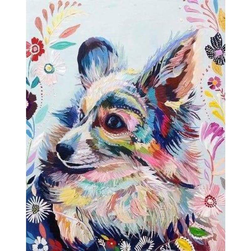 Color Animal Fox Diy Paint By Numbers Kits PBN91496 - NEEDLEWORK KITS