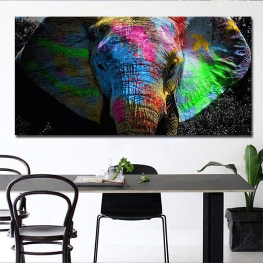 Colorful African Elephant Diy Paint By Numbers Kits PBN97814 - NEEDLEWORK KITS