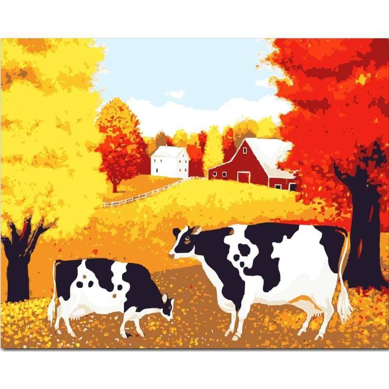 Cow Diy Paint By Numbers Kits YM-4050-115 - NEEDLEWORK KITS