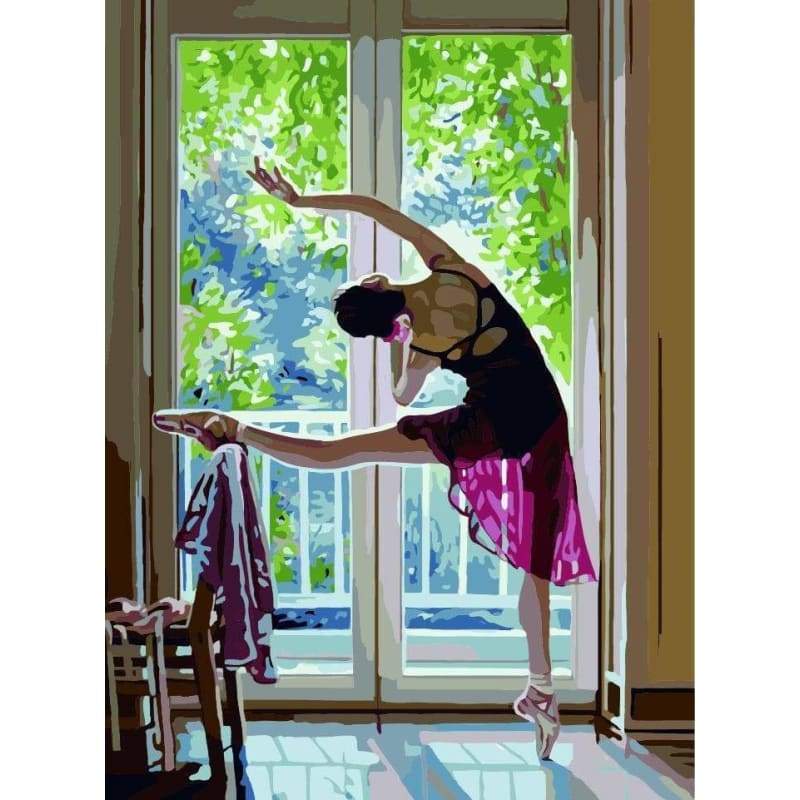 Dancer Diy Paint By Numbers Kits ZXE383-30 - NEEDLEWORK KITS