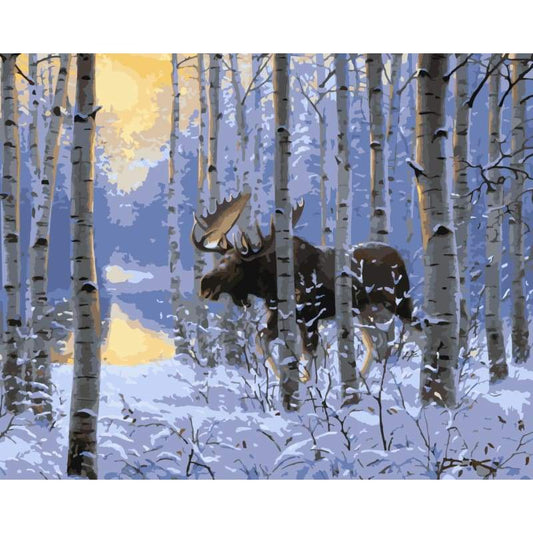 Deer Diy Paint By Numbers Kits WM-683 - NEEDLEWORK KITS