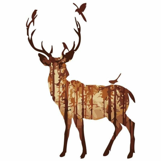 Deer Diy Paint By Numbers Kits YM-4050-263 - NEEDLEWORK KITS