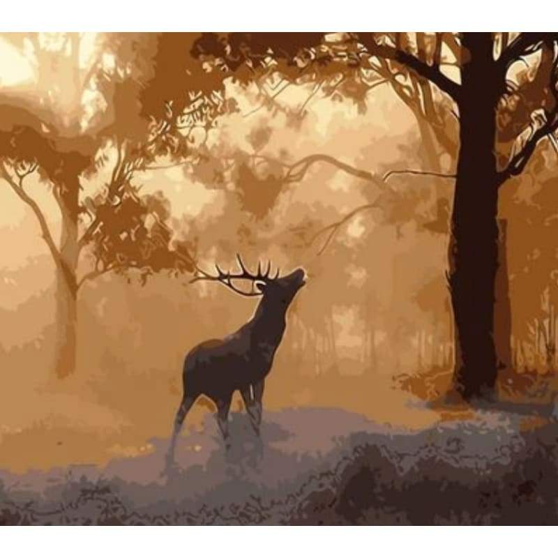 Deer Diy Paint By Numbers Kits ZXQ178 - NEEDLEWORK KITS