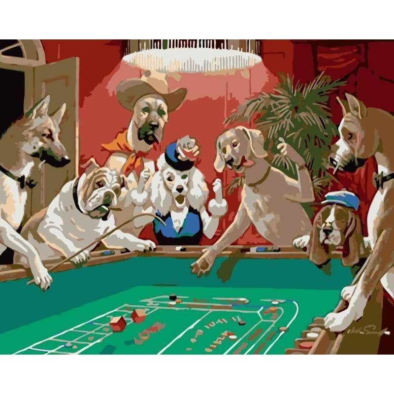 Dog Diy Paint By Numbers Kits WM-1427 - NEEDLEWORK KITS