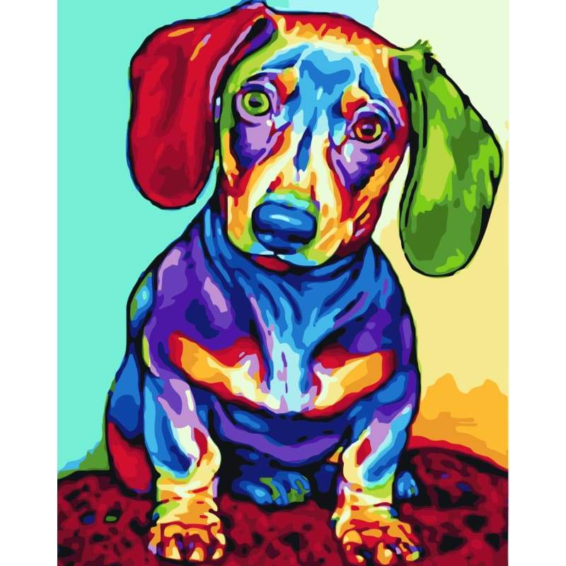 Dog Diy Paint By Numbers Kits WM-767 - NEEDLEWORK KITS