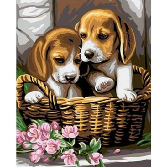 Dog Diy Paint By Numbers Kits ZXQ2188 - NEEDLEWORK KITS
