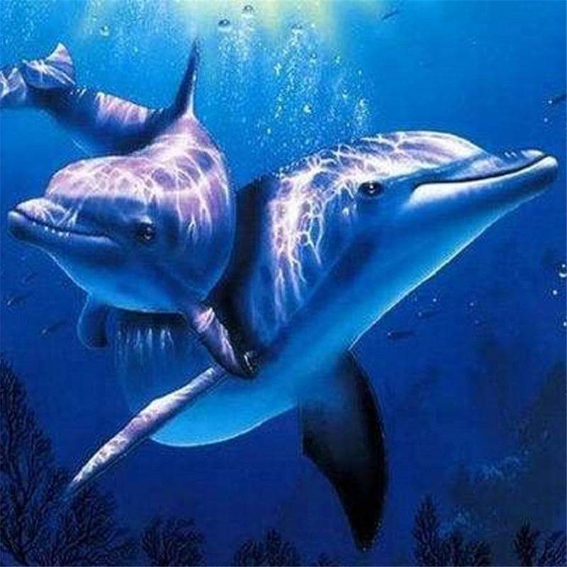 Dolphin Diy Paint By Numbers Kits PBN93113 - NEEDLEWORK KITS