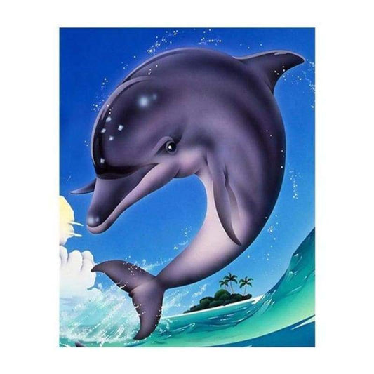 Dolphin Diy Paint By Numbers Kits VM00001 - NEEDLEWORK KITS
