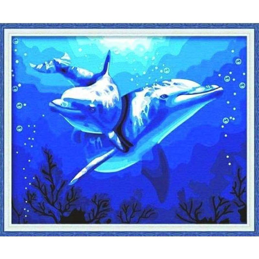 Dolphin Diy Paint By Numbers Kits YM-4050-053 - NEEDLEWORK KITS