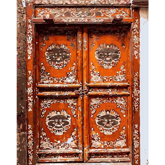 Door Diy Paint By Numbers Kits PBN94643 - NEEDLEWORK KITS