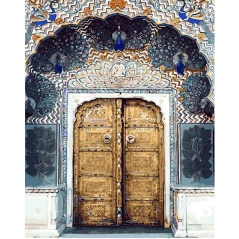 Door Diy Paint By Numbers Kits ZXQ447-19 VM80070 - NEEDLEWORK KITS