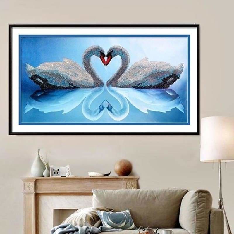 Dream Wall Decor Swan Pattern Full Drill - 5D Diamond 