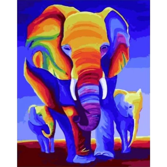 Elephant Diy Paint By Numbers Kits PBN30026 - NEEDLEWORK KITS