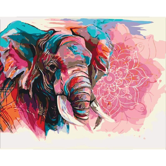Elephant Diy Paint By Numbers Kits UK VM30025 - NEEDLEWORK KITS