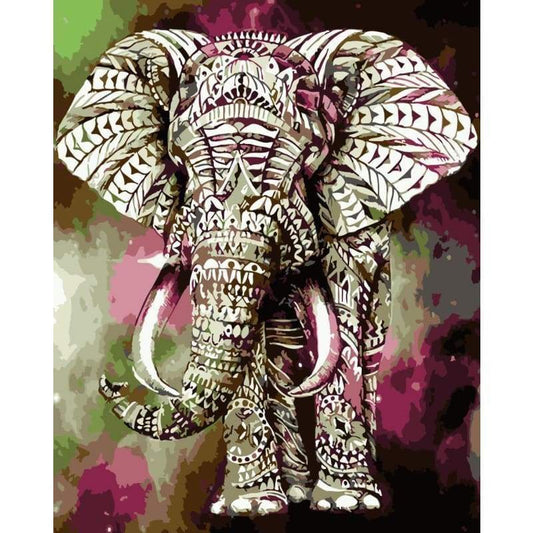 Elephant Diy Paint By Numbers Kits WM-1327 - NEEDLEWORK KITS