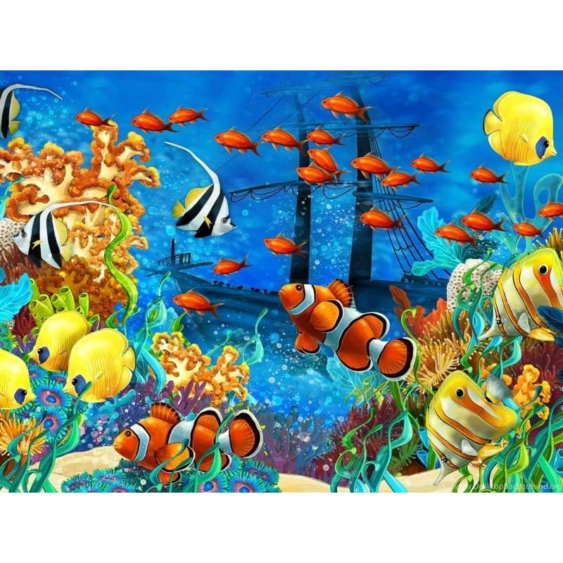 Fish Diy Paint By Numbers Kits PBN92163 - NEEDLEWORK KITS
