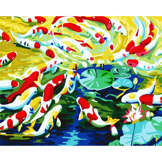 Fish Diy Paint By Numbers Kits WM-916 - NEEDLEWORK KITS