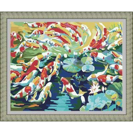 Fish Diy Paint By Numbers Kits ZXE064 - NEEDLEWORK KITS