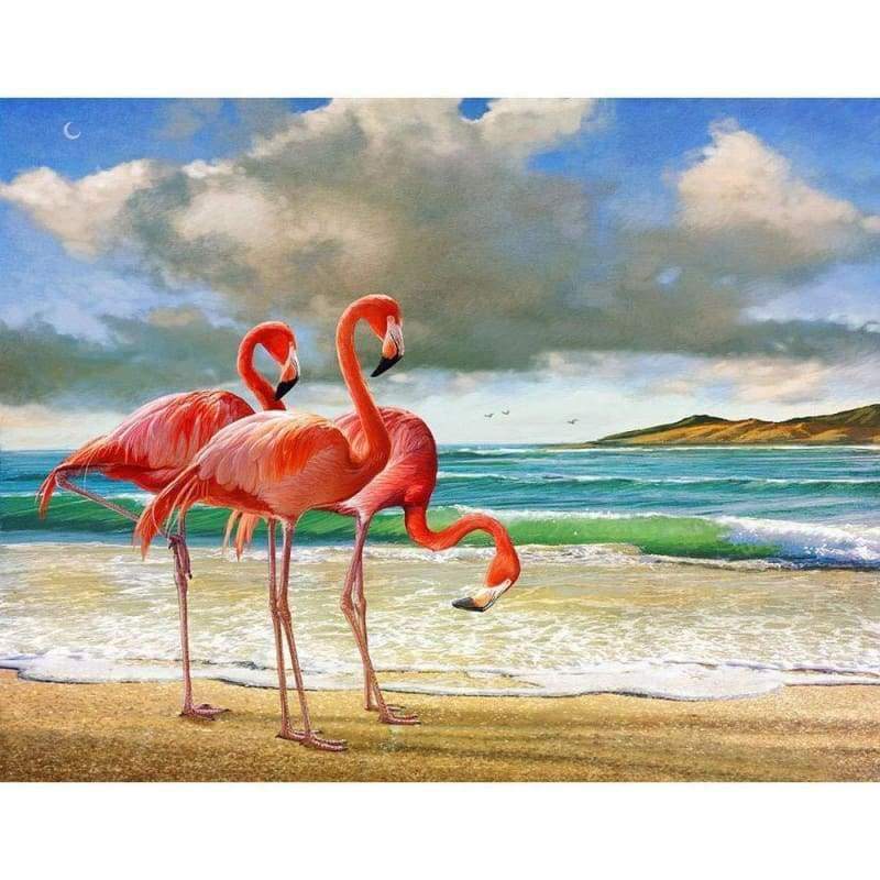 Flamingos Diy Paint By Numbers VM90390 - NEEDLEWORK KITS